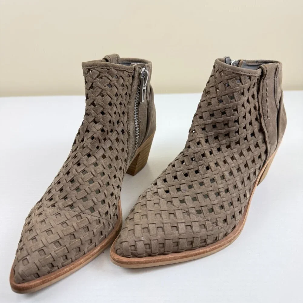 EUC Dolce Vita Spence Woven Ankle Boots